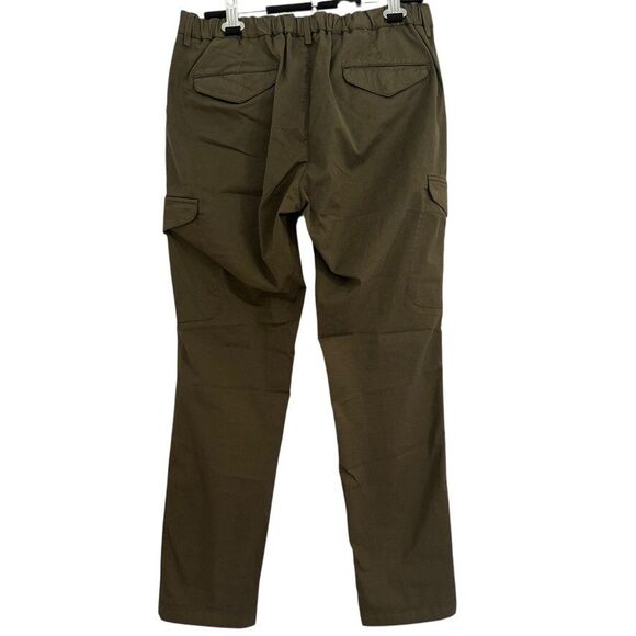 BRIGLIA 1949 Men's Waist 33 (Italy 48) Cargo Pants Elastic Waistband Olive Green - Picture 3 of 6